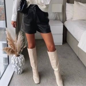 Zara real leather boots, blogger’s favorite